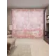 Тюль на шторной ленте Цветочные зигзаги 310x265 см рисунок растительный цвет розовый