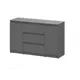 Комод Sv-Мебель Денвер двухстворчатый с 3 ящиками 120.1x39x75.4 см ЛДСП цвет графит серый