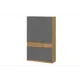 Шкаф распашной Sv-мебель 150x236x51 см ЛДСП цвет графит серый/дуб крафт золотой