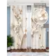 Фотошторы на шторной ленте Homepick LittleWhiteFlowers 290x265 см цвет шампань, бежевый