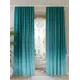 Штора на шторной ленте Helga Идинья 300x260 см цвет бирюзовый