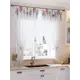 Штора на шторной ленте для кухни Helga Килиос 180x145 см цвет белый
