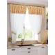 Штора на шторной ленте для кухни Helga Рубинс 180x145 см цвет бежевый
