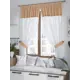 Штора на шторной ленте для кухни Helga Мансер 180x150 см цвет белый