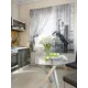 Штора на шторной ленте для кухни Helga Валд 180x150 см цвет серый