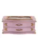 Шкатулка 785545 металл и ПВХ цвет розовый