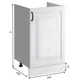 Напольный шкаф под мойку Bvmebel Romeo 50x82x47 см фасад МДФ цвет белый дуб