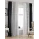 Комплект штор на шторной ленте AT Home Минвелис 215x270 см цвет черно-белый