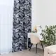 Штора на шторной ленте Этель Тропики 250x265 см цвет черный
