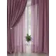 Комплект штор на шторной ленте AT Home Лерониос 150x260 см цвет ягодный
