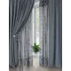 Комплект штор на шторной ленте AT Home Белисси 150x260 см цвет серо-синий