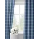 Комплект штор на шторной ленте Decoracion Клетка Глостер 145x275 см цвет синий