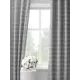 Комплект штор на шторной ленте Decoracion Клетка 4 квадрата 145x275 см цвет серый