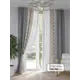 Комплект штор на шторной ленте AT Home Манкринс 150x260 см цвет белый; серый