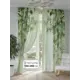Комплект штор на шторной ленте AT Home Олмиронс 150x260 см цвет белый; зеленый