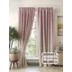 Комплект штор на шторной ленте At Home Каланиас 150x260 см цвет розовый