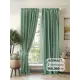 Комплект штор на шторной ленте At Home Клорпин 150x260 см цвет зеленый