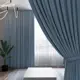 Штора на шторной ленте Одежда Окон Канвас 500x270 см цвет серо-голубой