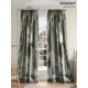 Комплект штор на шторной ленте At Home Шелкрос 150x240 см цвет белый/зеленый/серый
