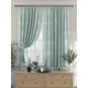 Штора на шторной ленте для кухни Helga Авентис 150x180 см цвет бирюзовый