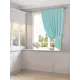 Штора на шторной ленте блэкаут для кухни Helga Мартис 150x180 см цвет синий
