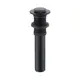 Донный клапан Bravat P6443BW-ENG D32 мм клик-клак с переполнением черный