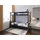 Кровать Solarius Dvuh90190ser 90x190 см массив сосны цвет темно-серый
