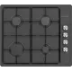 Газовая варочная панель Darina T1 BGM 341 11 AT 59 см 4 конфорки цвет черный