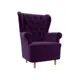 Кресло Лига Диванов Торин 108507 78x104x74 см микровельвет цвет фиолетовый