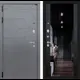 Входная дверь Labirintdoors Космо 205x96см левый цвет черный кварц/графит софт с зеркалом ФЛЗ-1