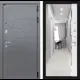 Входная дверь Labirintdoors Космо 205x88см правый цвет белый софт/графит софт с зеркалом