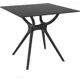 Раздвижной садовый стол складной Siesta contract AIR TABLE 80 - 80x80x74 см пластик черный