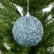 Елочное украшение Шар с голубыми блестками Christmas ø8 см цвет синий новогодний