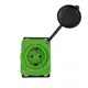 Розетка Ne-ad NVO-KI-K-1-1PEN-16-54-GREEN с заземлением и крышкой 230 В 16 A цвет зеленый