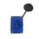 Розетка Ne-ad NVO-KI-K-1-1PEN-16-54-BLUE с заземлением и крышкой 230 В 16 A цвет синий