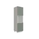 Напольный шкаф под духовку Лагуна 60x213.20x57.40 см 2 дверцы фасад МДФ серо-зеленый каркас ЛДСП белый Сурская Мебель
