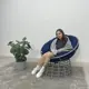 Кресло садовое Laura outdoor FLTkreslo-209 Flata 90 см x 90 см x 101 см искусственный ротанг серый/серебристый