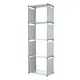 Стеллаж металлический Oqqi 25.5x123.5x25.5 см нагрузка до 5 кг металл цвет серебристый
