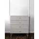 Комод Хако 4 ящика 75x35x73 ЛДСП цвет белый