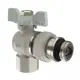 Кран шаровой угловой V&G Valogin VG-104501 PN25 1/2" НР-ВР латунь ручка бабочка