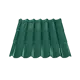 Металлочерепица 0.4 мм 1200x1180 мм RAL 6005 зеленый