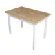 Кухонный стол прямоугольный Solarius Классика 110x75x110 см массив сосны цвет бежевый/белый