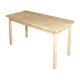 Кухонный стол со столешницей 4 см прямоугольный Solarius Классика 120x75x70 см массив сосны лакированный цвет бежевый