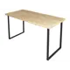 Кухонный стол прямоугольный Solarius 700-10242 130x75x70 см массив сосны цвет бежевый/черный
