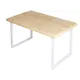 Журнальный столик прямоугольный Solarius Loft 70x100x50 см без шлифовки и покраски коричневый с белыми ножками