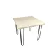 Кухонный стол квадратный Solarius 710-10141 75x75x75 см массив сосны цвет бежевый/черный