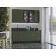 Кухонный гарнитур Миф Николь 200x172x60 см Дерево цвет темно-зеленый
