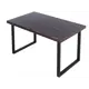Журнальный столик прямоугольный Solarius Loft 70x110x50 см венге с черными ножками