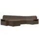 Диван Лига Диванов Лига-035 121452L 323x100x186 см рогожка цвет коричневый