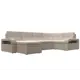 Диван Лига Диванов Лига-035 121451L 323x100x186 см рогожка цвет бежевый